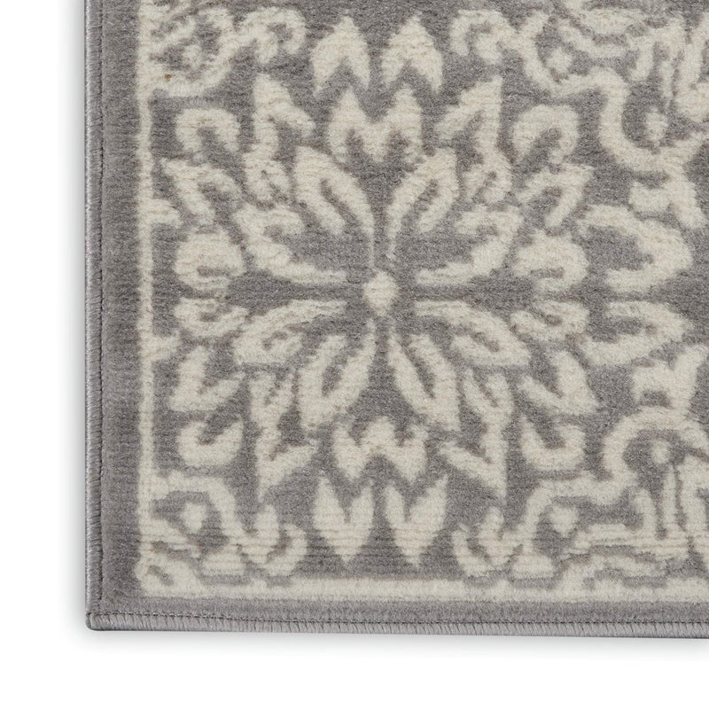Nourison سجادة نوريسون هوم jubilant الزهرية العاجية/الرمادية 2'3'' x 7'3''، سهلة التنظيف، غير متساقطة، غرفة النوم، غرفة المعيشة، غرفة الطعام، المطبخ (2x7) - Image 4